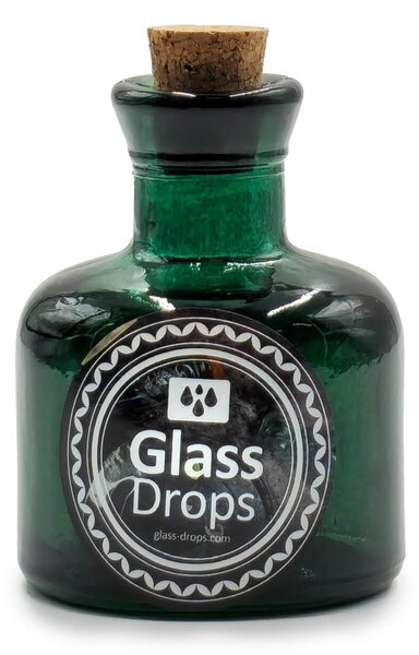 Διακοσμητικό Μπουκάλι με πώμα Glass Drops Ramos (5323DB734) Aπό 100% ανακυκλωμένο γυαλί, Xωρητικότητας 125ml, Διαστάσεων Ø 7 x Υ 10 cm, Albahaca