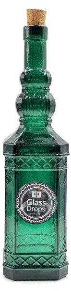 Διακοσμητικό Μπουκάλι με πώμα Glass Drops Miguelete (5033DB734) Aπό 100% ανακυκλωμένο γυαλί, Xωρητικότητας 700ml, Διαστάσεων Ø 8 x Υ 30 cm, Αlbahaca