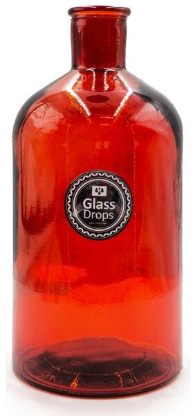 Διακοσμητικό Μπουκάλι Glass Drops Retro (5711DB343) Aπό 100% ανακυκλωμένο γυαλί, Xωρητικότητας 2.6L, Διαστάσεων Ø 13.5 x Υ 28 cm, Pumpkin