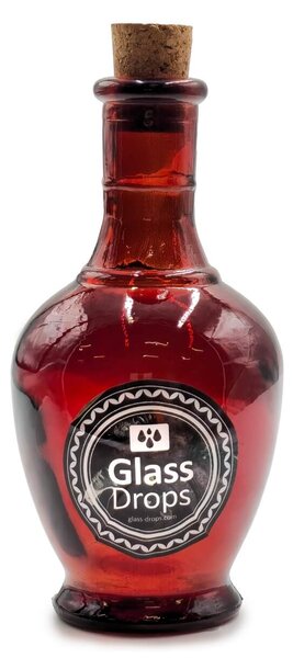 Διακοσμητικό Μπουκάλι με πώμα Glass Drops Andalucia (5620DB738) Aπό 100% ανακυκλωμένο γυαλί, Xωρητικότητας 250ml, Διαστάσεων Ø 8 x Υ 15 cm, Terracotta