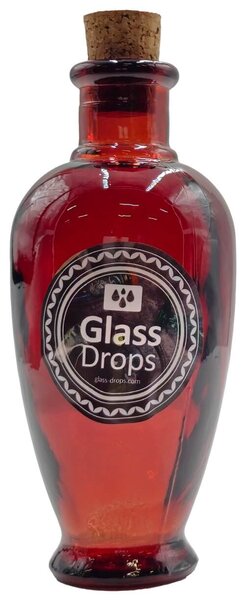Διακοσμητικό Μπουκάλι με πώμα Glass Drops Castilla (5621DB738) Aπό 100% ανακυκλωμένο γυαλί, Xωρητικότητας 250ml, Διαστάσεων Ø 7 x Υ 15 cm, Terracotta