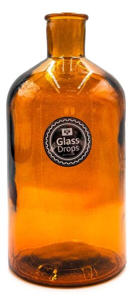 Διακοσμητικό Μπουκάλι Glass Drops Retro (5711DB48) Aπό 100% ανακυκλωμένο γυαλί, Xωρητικότητας 2.6L, Διαστάσεων Ø 13.5 x Υ 28 cm, Topaz