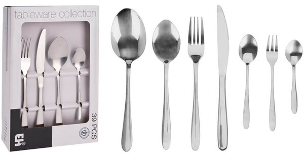 Σετ Μαχαιροπίρουνα Excellent Houseware 39 τεμαχίων, από Ανοξείδωτο Ατσάλι, σε ασημί χρώμα