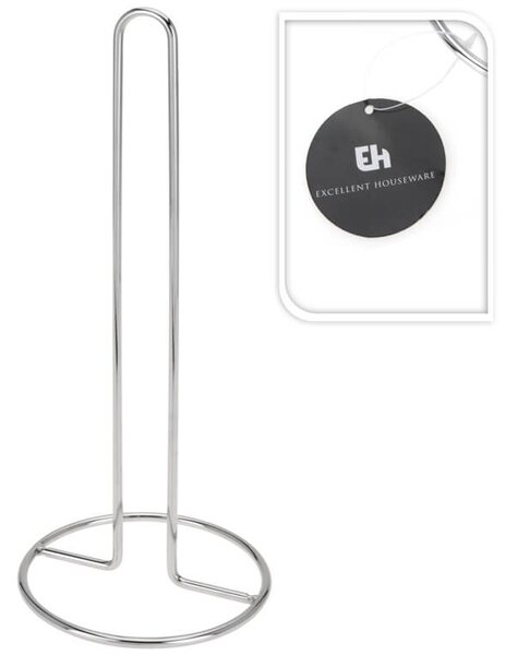 Βάση για Ρολό Κουζίνας Excellent Houseware με διαστάσεις 12.5x32.5cm - Ασημί