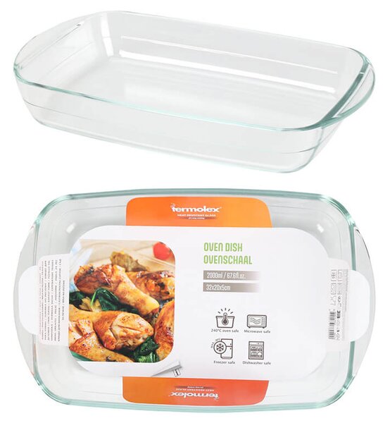 Πυρίμαχο σκεύος Τermolex Χωρητικότητας 2000ml , 20x32.5x5.2cm
