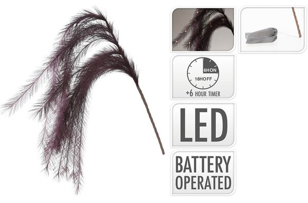 Διακοσμητικό κλαδί με φτερά με φωτισμό LED - 130cm