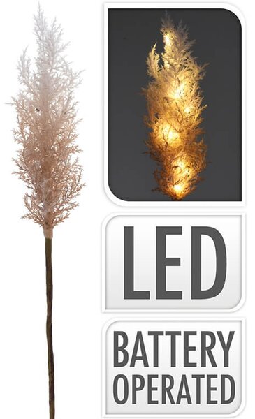 Διακοσμητικό κλαδί Pampas, με φωτισμό LED - 70cm