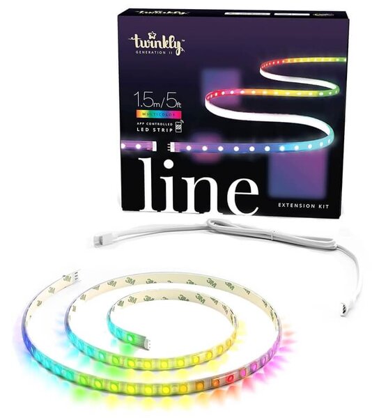 Smart Ταινία LED Twinkly Line Extension (TWL100ADP-W) 1.5 Μέτρο, 90 LED RGB, με Λευκό Καλώδιο, Βluetooth, WiFi, Dimmer Και Έλεγχο μέσω Κινητού Τηλεφών