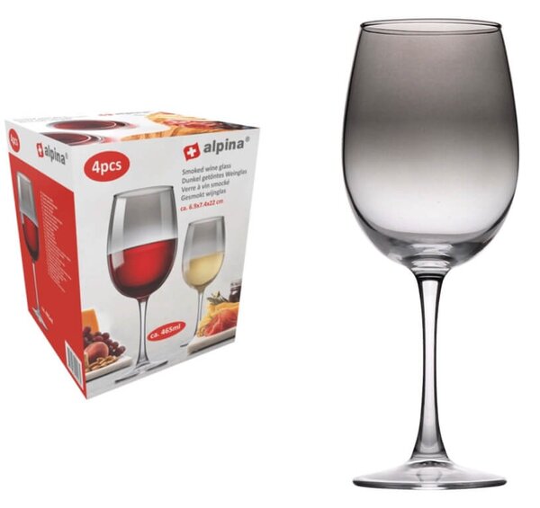 Σετ ποτήρια κρασιού Alpina Χωρητικότητας 465ml - 4 τεμάχια