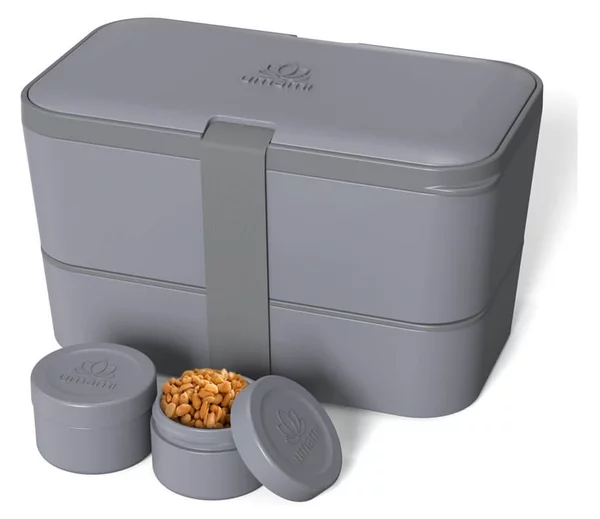 Δοχείο Φαγητού Lunch Box - Original Bento Box Premium Nestable Umami - Carbon Gray - Κατάλληλο για Φούρνο Μικροκυμάτων