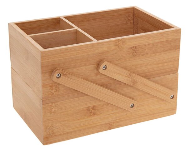 Κουτί Οργάνωσης Make up 5five από Ξύλο Bamboo, 25x16x16.5cm - Απόχρωση Ξύλου