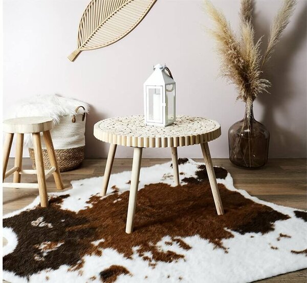 Τραπεζάκι Βοηθητικό Home Deco Factory με διαστάσεις 60x40cm - MDF & Ξύλο - Aπόχρωση ξύλου