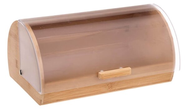 Ψωμιέρα 5five με καπάκι και διαστάσεις 38.5x18.5x26cm - Απόχρωση ξύλου