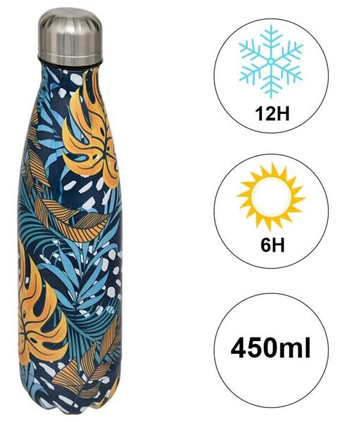 Mπουκάλι Θερμός 5five με χωρητικότητα 500ml και διατήρηση θερμοκρασίας 6h ζεστό / 12h κρύο
