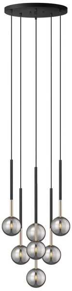 Zuma Line P0574-07F-SDFZ -Κρεμαστό φωτιστικό οροφής ARCTURUS 7xG9/4W/230V μαύρο