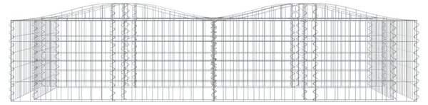 Συρματοκιβώτιο Τοξωτό 200x100x50 εκ. από Γαλβανισμένο Σίδερο - Ασήμι