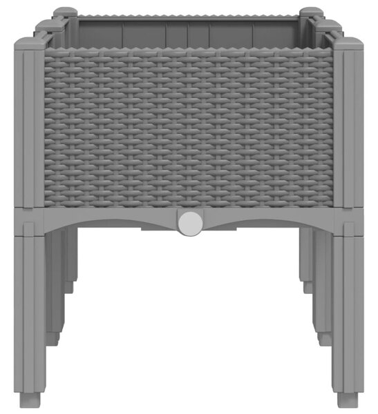 Ζαρντινιέρα Κήπου με Πόδια Αν. Γκρι 80x40x42 εκ Πολυπροπυλένιο - Γκρι