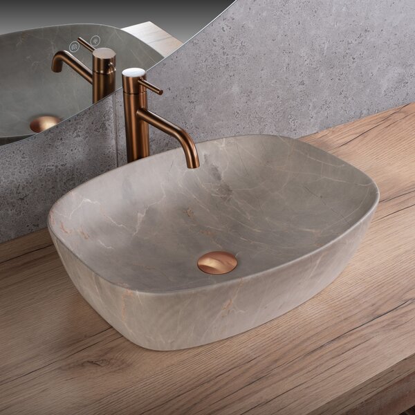 Πάγκος νιπτήρας Rea Freja Beige 51 x 39.5 x 14 cm