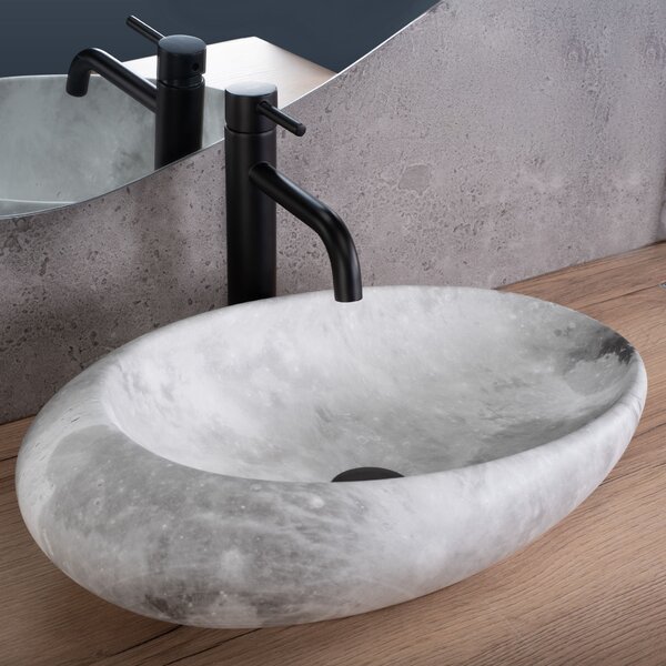 Νιπτήρας πάγκου Rea Roxy C Stone L.GREY 49 x 31 x 13.5 cm