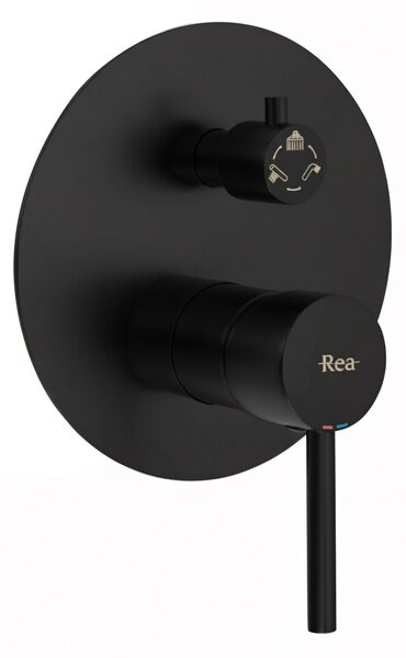 Σετ κρυφής μπανιέρας και ντους Rea Lungo Black + BOX