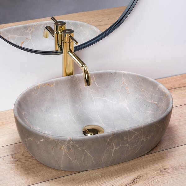 Πάγκος νιπτήρας Rea Lara Beige 48.5 x 35 x 13.5 cm