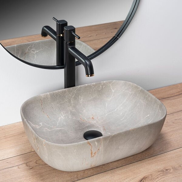 Νιπτήρας πάγκου Rea Livia Beige Matt 46.5 x 33.5 x 13.5 cm