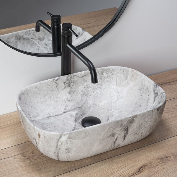 Νιπτήρας πάγκου Rea Livia Stone Mat 46.5 x 33.5 13.5 cm