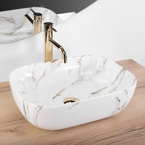 Νιπτήρας Rea Belinda Aiax Shiny Μ 46 x Π 32 x Y 12,5 cm