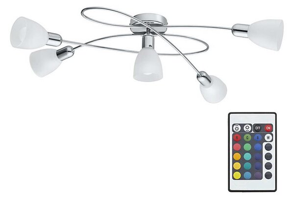 Eglo 75356 - LED RGB Dimmable σποτ DAKAR-C 5xE14/4W + RC