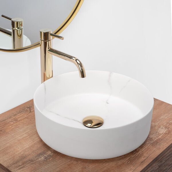 Νιπτήρας Rea Sami Marble Mat Μ 36 x Π 36x 11,5