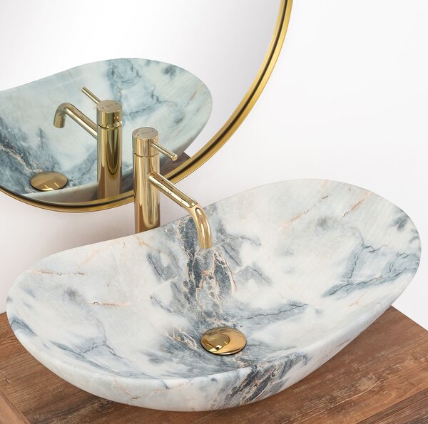 Ματ νιπτήρας Rea Royal Granit 60.5 x 36 x 16 cm