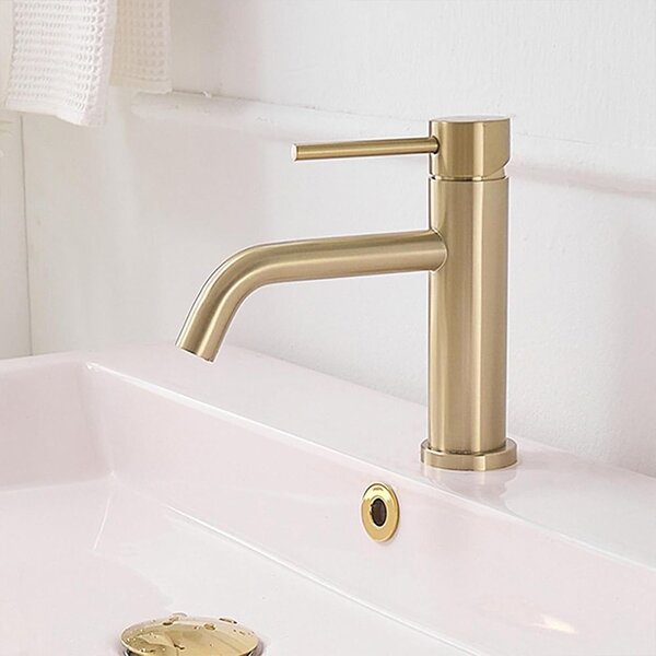Βρύση χαμηλής λεκάνης REA LUNGO Gold Brushed