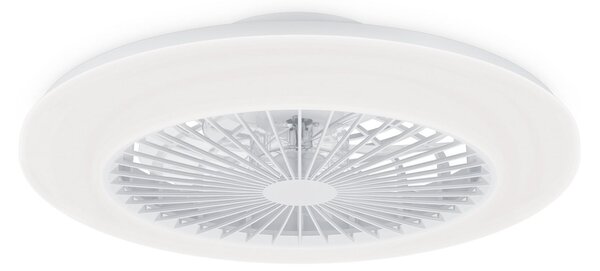 Philips Ανεμιστήρας οροφής LED Amigo, λευκός, 58 cm, CCT, DC, ρυθμιζόμενος, Λευκό, Σαλόνι / τραπεζαρία, Πλαστικό, σύγχρονο