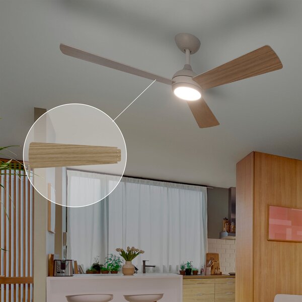 Philips Ανεμιστήρας οροφής LED Civx, λευκός/καφέ, DC, αθόρυβος, ρυθμιζόμενος, Καφέ / Σκουριάς, Σαλόνι / τραπεζαρία, Μέταλλο, Vintage