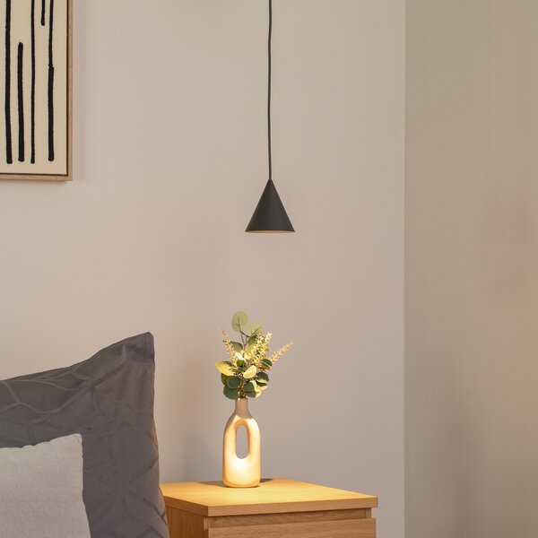 Nowodvorski Lighting Κρεμαστό φωτιστικό ZENITH, σκούρο γκρι, Ø 11 cm, μέταλλο, GU10, ρυθμιζόμενος, Γκρι, Σαλόνι / τραπεζαρία, Μέταλλο, σύγχρονο