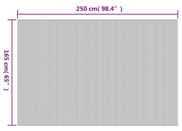 Διαχωριστικό Δωματίου Καφέ 165 x 250 εκ. από Μπαμπού - Καφέ