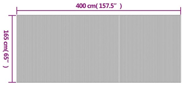 Διαχωριστικό Δωματίου Γκρι 165 x 400 εκ. από Μπαμπού - Γκρι