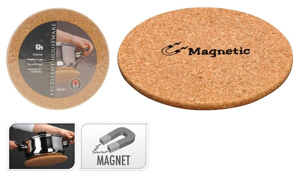 Μαγνητικό Σουπλά Μαγειρικών Σκευών Excellent Houseware - Φελλός - 21x21x1cm