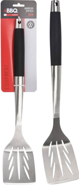 Σπάτουλα ΒΒQ (C04000110) Mε λαβή TPR, 45cm, από Ανοξείδωτο χάλυβα