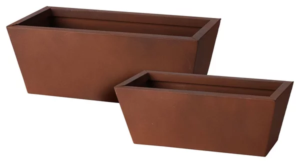 Σετ Μεταλλικά Κασπώ με διαστάσεις 35x16.2x13cm και 30x13.2x11.3cm - 2 τεμάχια - Rusty