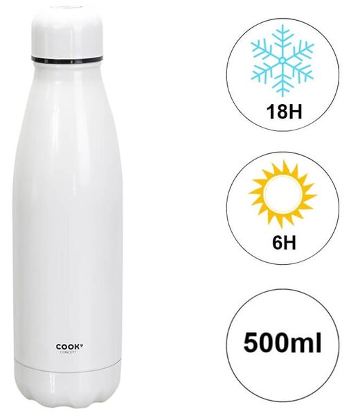 Mπουκάλι Θερμός Cook Concept με χωρητικότητα 500ml και διατήρηση θερμοκρασίας 6h ζεστό / 18h κρύο