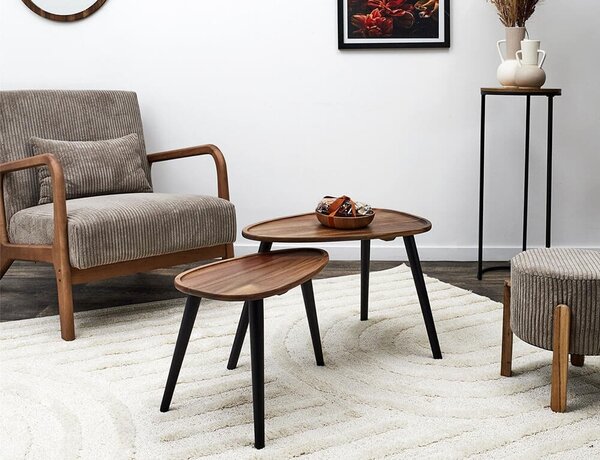 Σετ Τραπεζάκια Σαλονιού Home Deco Factory με διαστάσεις 60x39x40cm και 50x34.5x31cm - 2 τεμάχια