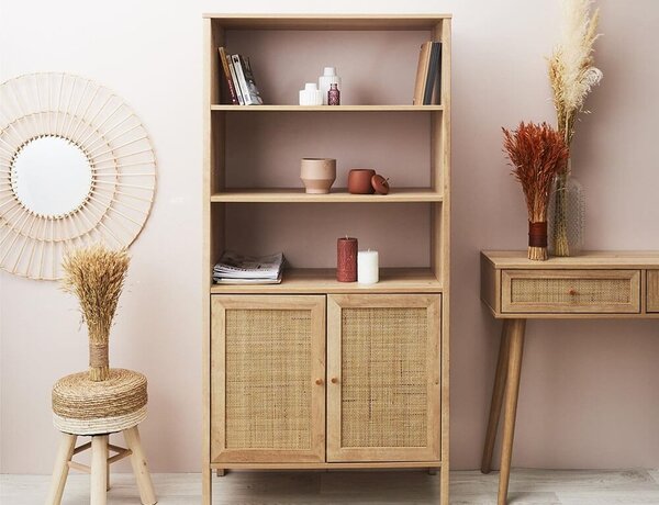 Μπουφές Bali Home Deco Factory με διαστάσεις 80x37x163cm - Απόχρωση Ξύλου