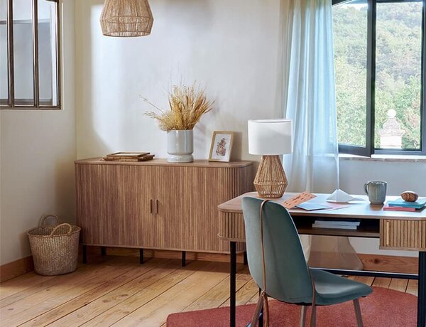 Μπουφές Colva Atmosphera με 6 ράφια και διαστάσεις 140x40x80.5cm - Απόχρωση Ξύλου