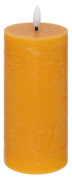 Διακοσμητικό Κερί LED Molia Atmosphera με διαστάσεις 7x7x17.5cm - Yellow