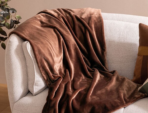 Κουβέρτα Cuddly Atmosphera με διαστάσεις 230x180cm - Brown