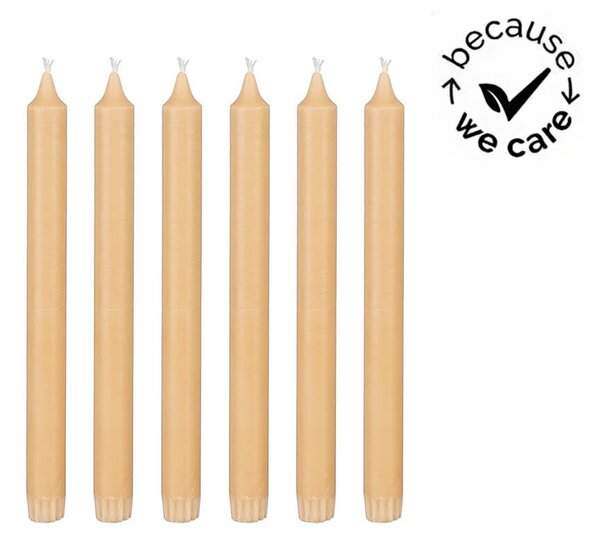 Σετ Διακοσμητικά Κεριά Κορμός Mica Decorations με διάρκεια καύσης 9 ώρες και διαστάσεις 2.2x2.2x24cm - 6 τεμάχια