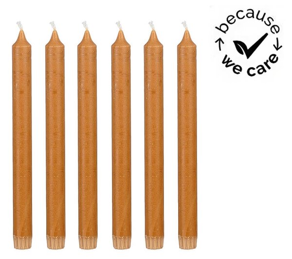 Σετ Διακοσμητικά Κεριά Κορμός Mica Decorations με διάρκεια καύσης 9 ώρες και διαστάσεις 2.2x2.2x25cm - 6 τεμάχια