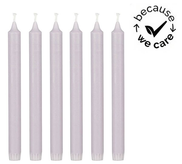 Σετ Διακοσμητικά Κεριά Κορμός Mica Decorations με διάρκεια καύσης 9 ώρες και διαστάσεις 2.2x2.2x24cm - 6 τεμάχια