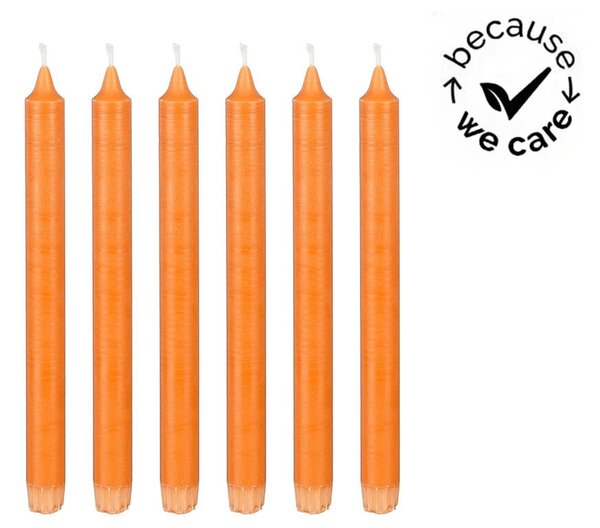 Σετ Διακοσμητικά Κεριά Κορμός Mica Decorations με διάρκεια καύσης 9 ώρες και διαστάσεις 2.2x2.2x24cm - 6 τεμάχια